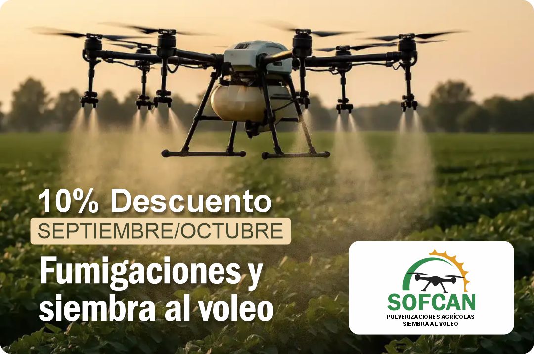 10% Descuento en Fumigaciones y Siembra al Voleo (SEPT/OCTUBRE)